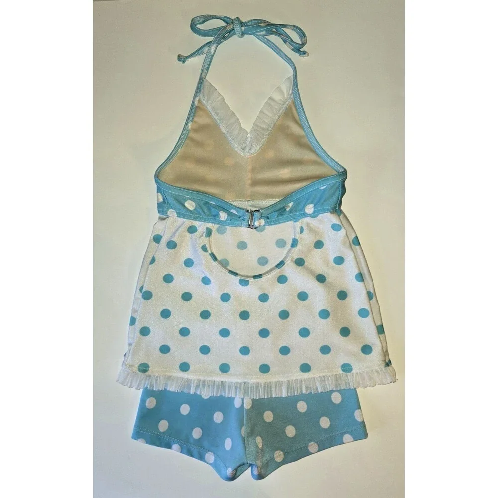 Polka Dot Halter Top & Shorts Small Dancewear / Costume Set Y2K Vintage Cutesy